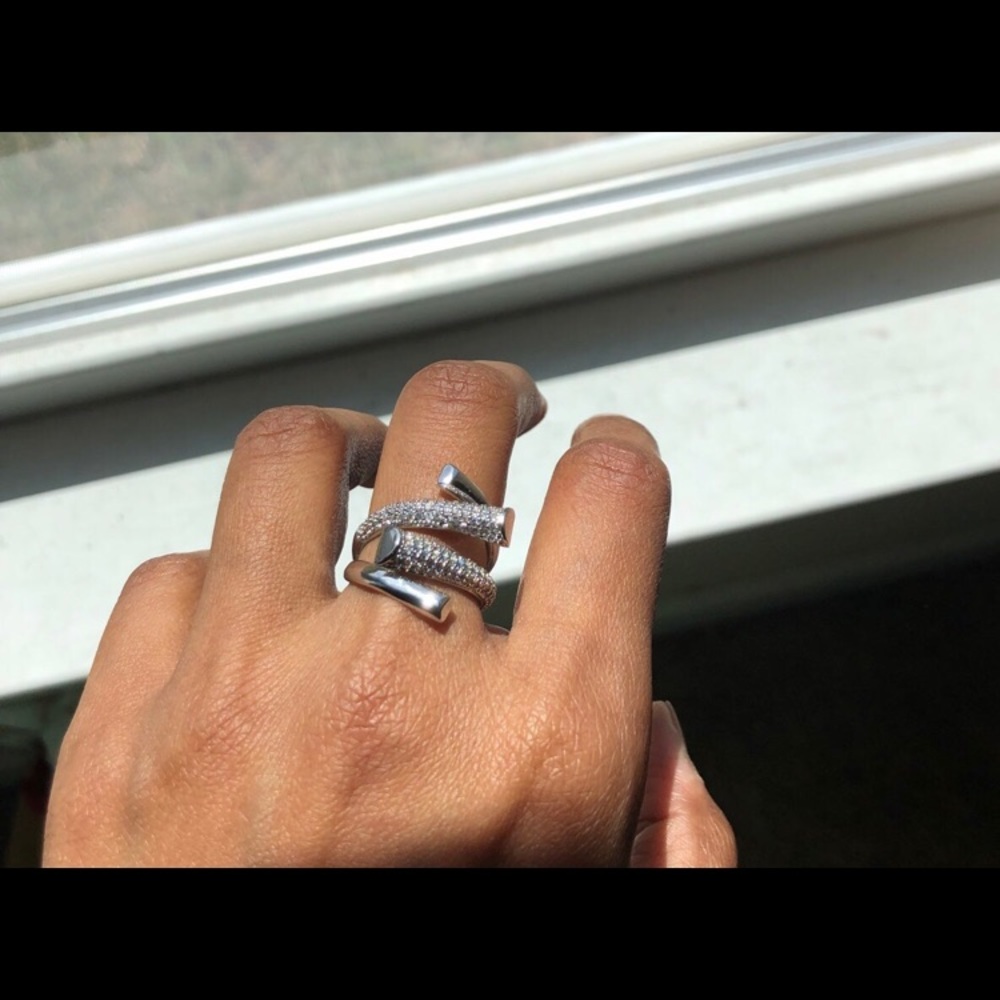 Gorgeous Swarovski Elements Ring Adjustable - image 7